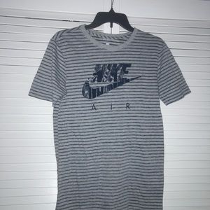 Gray Striped Nike T-shirt